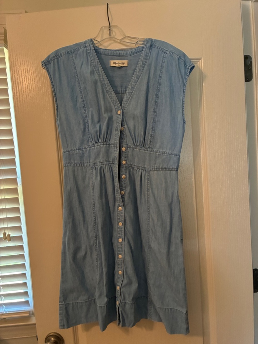 Madewell Light Chambray Button-Down Midi Dress